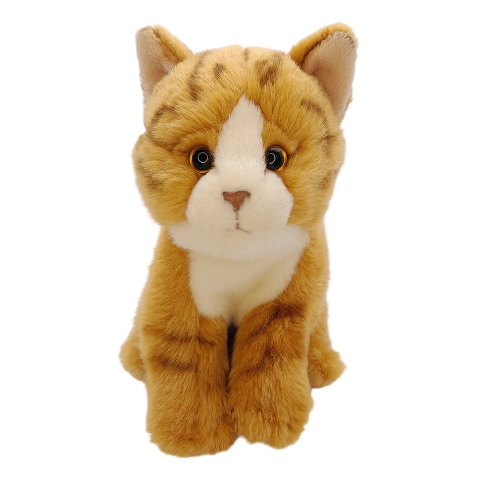 Toys R Us Ginger Tabby Cat Plush Orange White Striped Kitten Stuffed Animal 2012